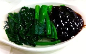 Oyster sauce with gai lan on the side