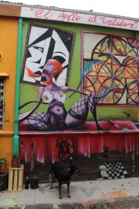 err... street art and stray dog